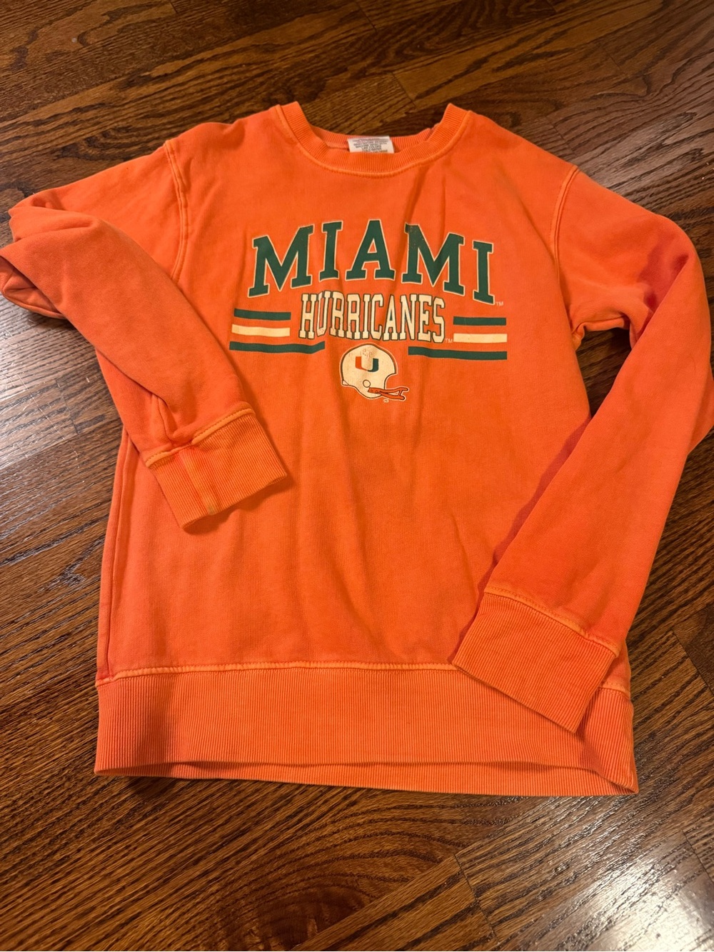 Miami Hurricanes Orange Crewneck Sweatshirt